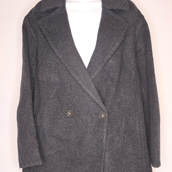 Vince. Fine Wool-Blend Car Coat, Heather Charcoal, Women's US M, NWT - Picture 2 of 7